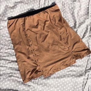 Boohoo faux suede mini skirt